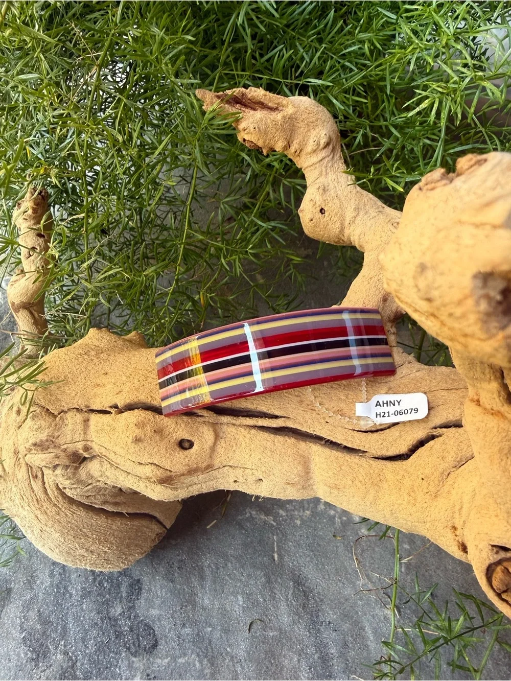 New🌟Anthropologie-Striped Red Resin Hair Barrette